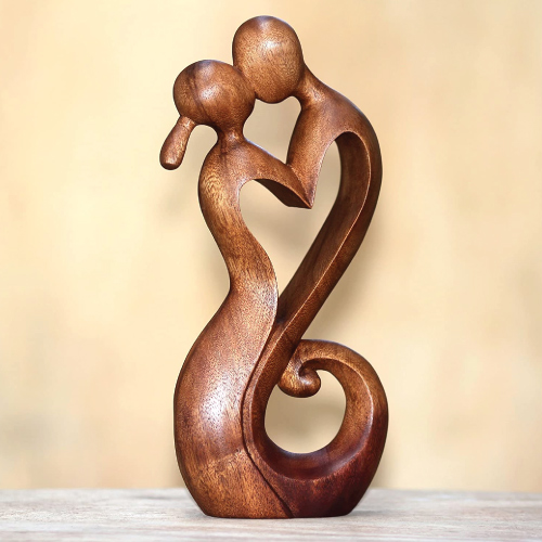 Romantic Suar Wood Sculpture