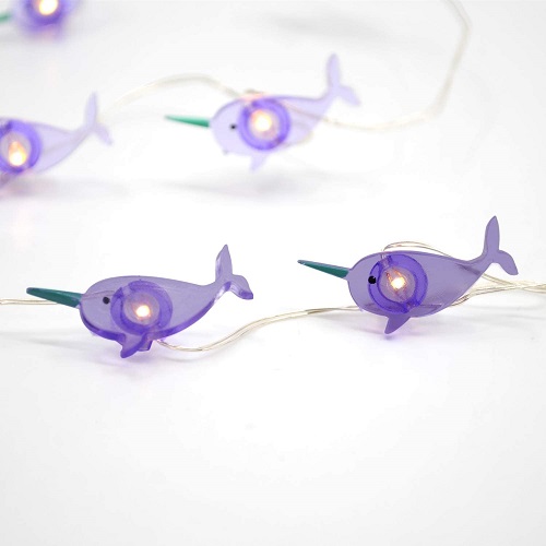 Lights Strip with Narwhal Shaped Bulbs