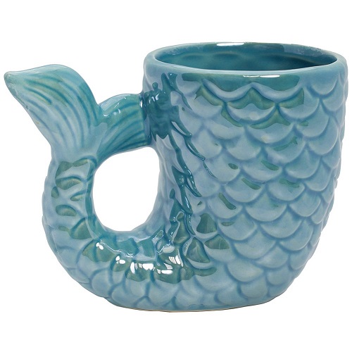 streamline mermaid tail coffee mug - mermaid gift for coffee lover