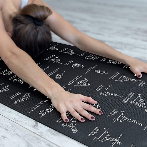 NewMe Fitness Instructional Yoga Mat 
