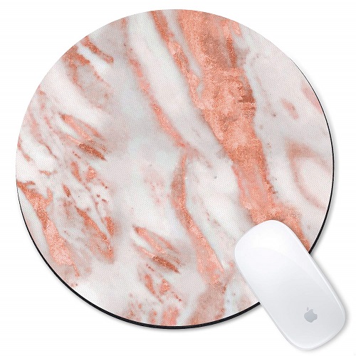 Rose Gold and Marble Mousepad - Rose Gold Office Supplies