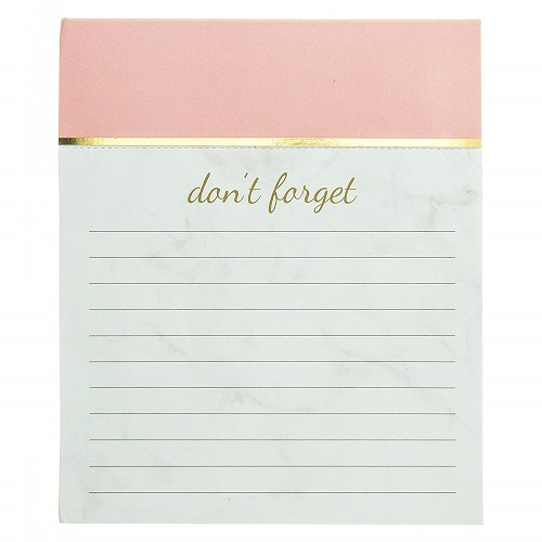 Graphique Rose Marble Jotter Notepad - Rose Gold Office Supplies