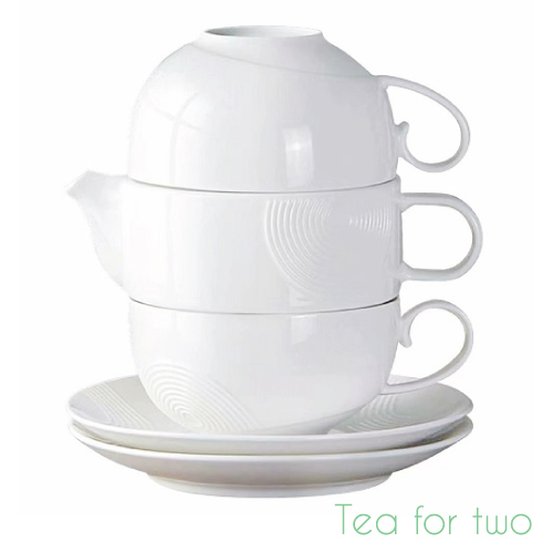 Stackable Tea Set for Two