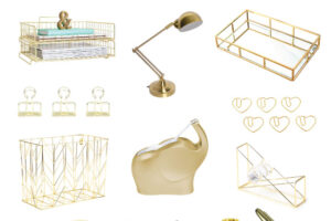 20+ Gold Office Supplies & Desk Accessories