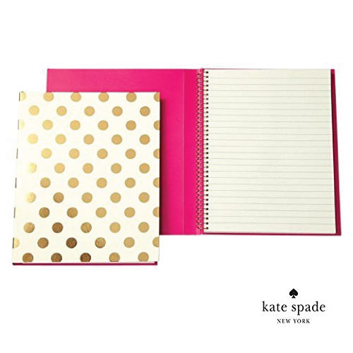 Kate Spade Gold Dots Spiral NotebookÂ 
