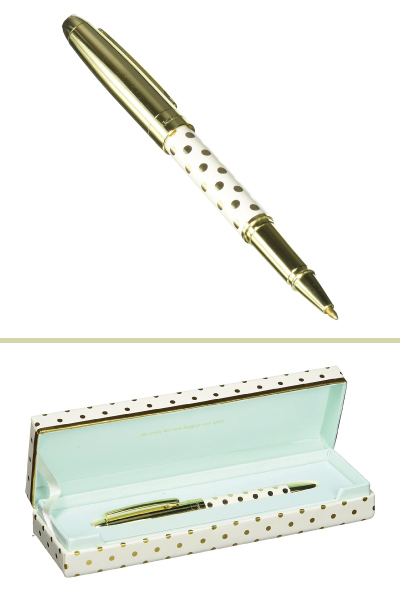 Kate Spade Ballpoint Pen with gold dots