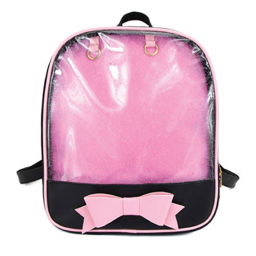 cute-mini-backpacks Kawaii Black Pink Candy Bag