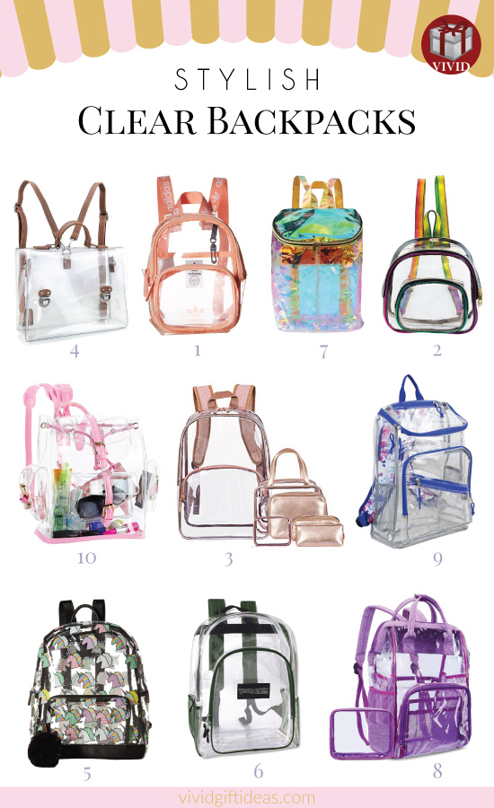 Backpacks Cute Clear 