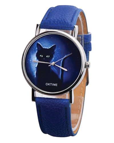 COOKI Mysterious Black Cat Wrist Watch