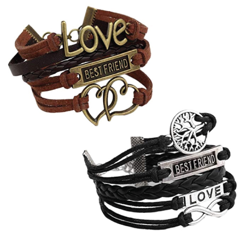 Jovivi Infinity Love Best Friend Wrap Cuff Bracelet