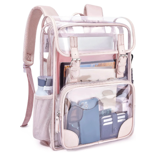 mommore Clear Backpack Heavy Duty Thick PVC Transparent Backpack