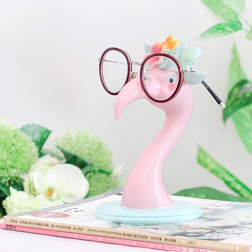 Flamingo head glasses holder