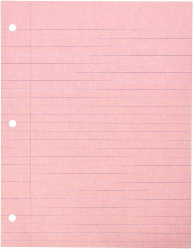 Pink Filler Paper Pink-Back-to-School-Supplies