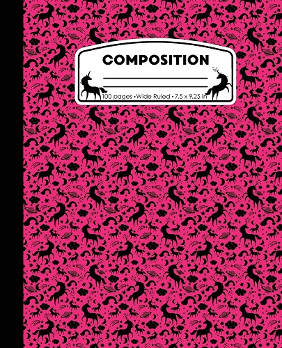 Hot Pink Unicorn Composition Notebook