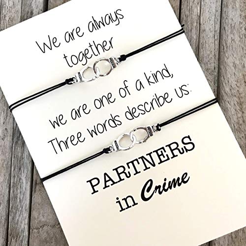 Friendship Partners in Crime Handcuff Bracelets