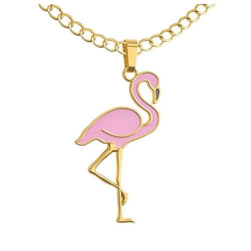 Happy Kisses Pink Flamingo Necklace