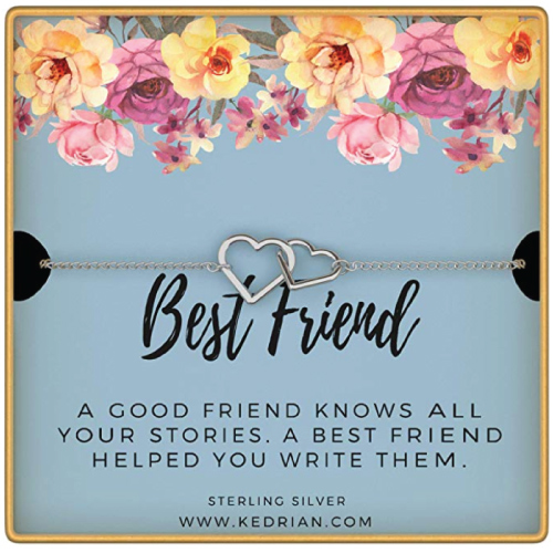 KEDRIAN Best Friend Bracelet on Floral Keepsake Card