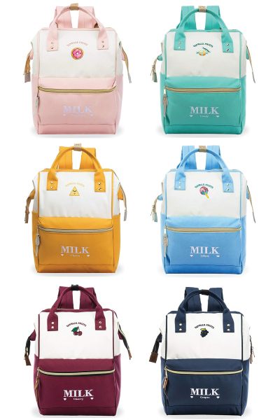 Kawaii Milk Carton Daypacks Backpacks Bags