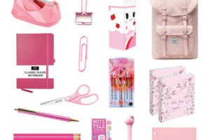 Pink School Supplies and Essentials