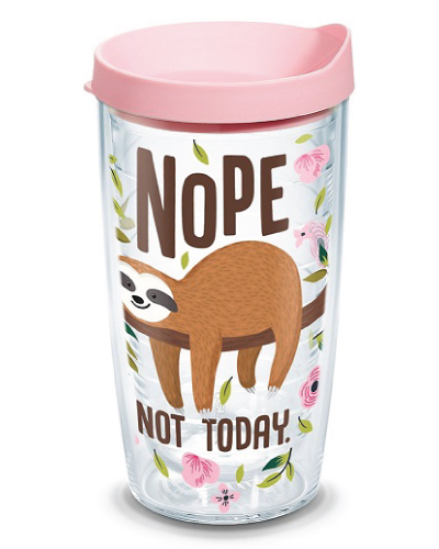 Tervis Sloth Nope Not Today Insulated Tumbler | unique-gifts-for-coworkers