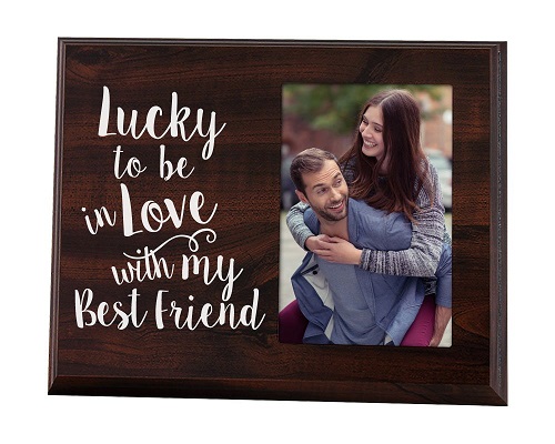 Lucky to Be in Love Romantic Gift Picture Frame
