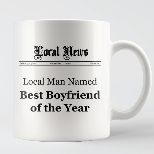 Christmas Gift Ideas | Best Boyfriend of the Year Mug | Gifts for Boyfriend
