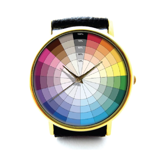 Color Wheel Leather Watch