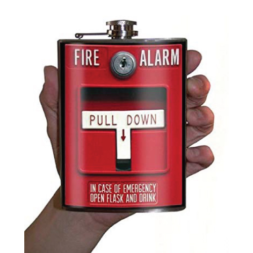 Fire Alarm Novelty Flask