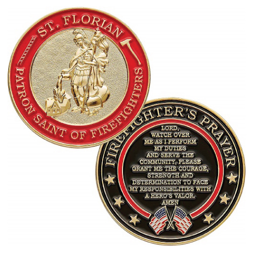 St. Florian Patron Saint of Firefighters Coin