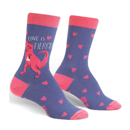 Love is Fierce Dinosaur Sock