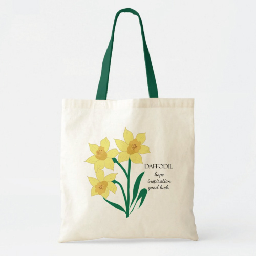 Daffodil March Birth Month Flower Bag