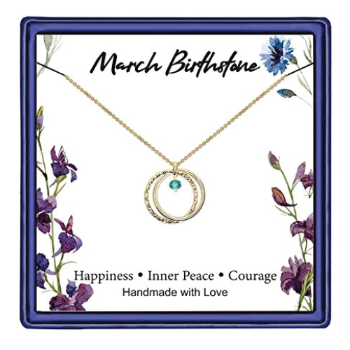 March Birthstone Necklace