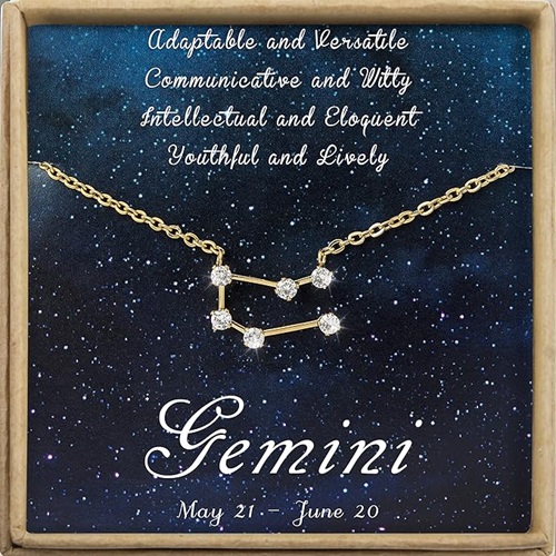 June Zodiac Sign Constellation Necklace