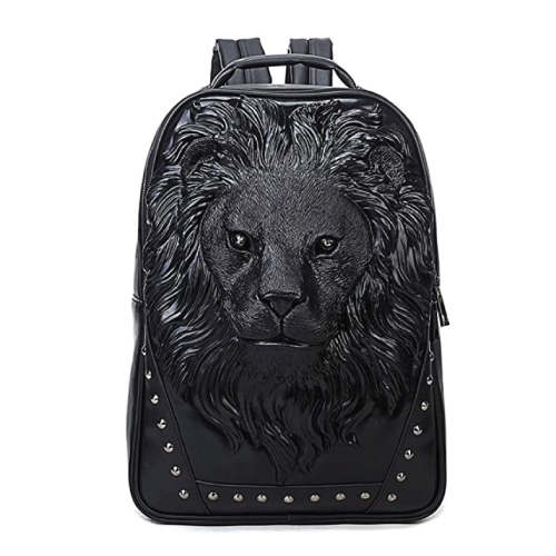 Lion Head Studded Backpack