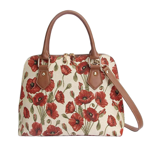 Signare Tapestry Poppy Flower Shoulder Bag
