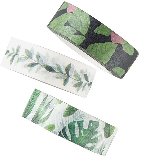 Green Leaves Washi Tape Set