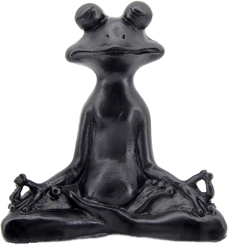 Meditating Yoga Frog Statue