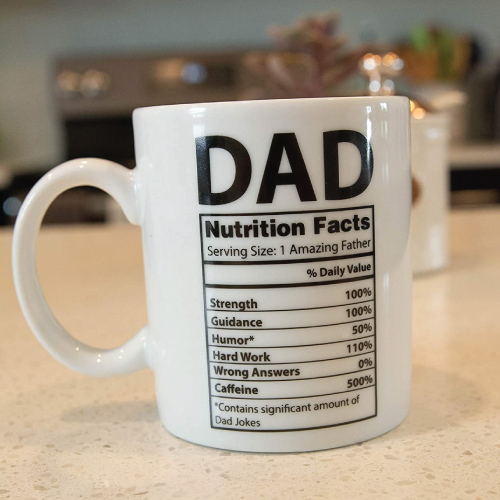 Father Nutritional Label Fact Mug
