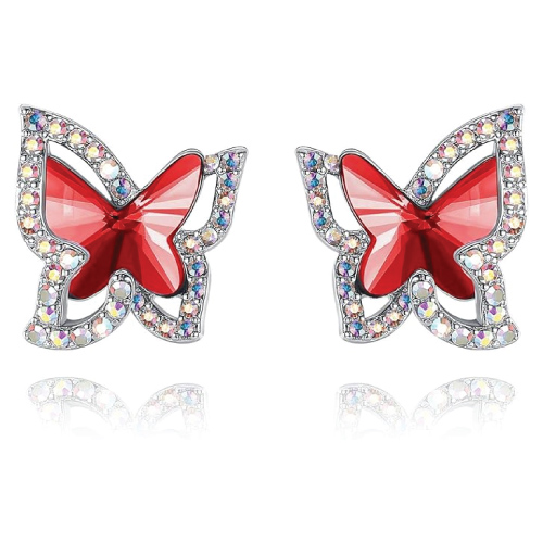 Butterfly Crystal Stud Earrings