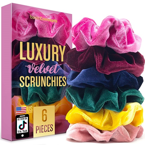 Velvet Scrunchies for Hair