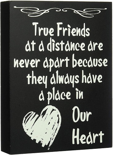 True Friends at a Distance Are Never Apart Home Decor