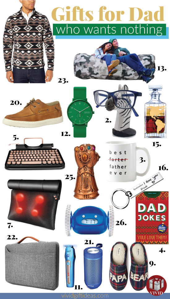 Gift Ideas for dads who want nothing