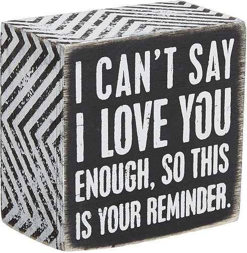 Love Sayings Box Sign