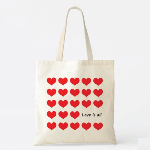 Love Pattern Tote Bag
