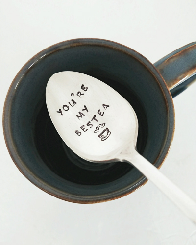 bestie engraved spoon