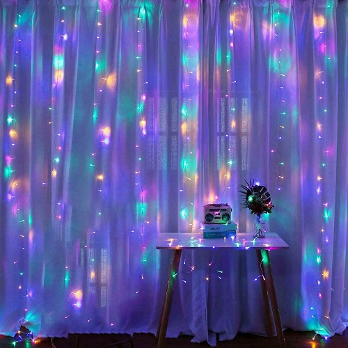 Rainbow Stars LED Curtain Lights