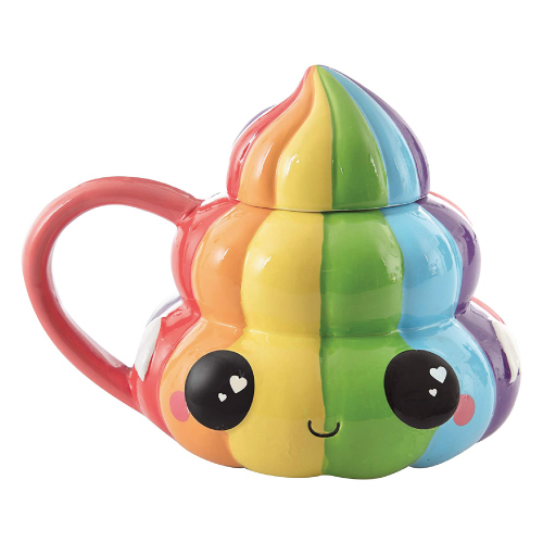 rainbow poop mug
