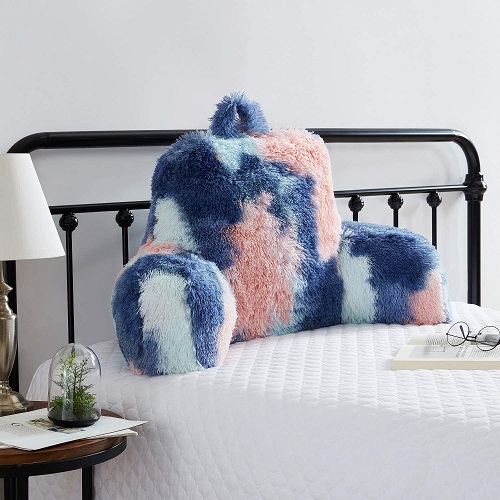 Hobed Life Soft Pastel Fur Reading Pillow