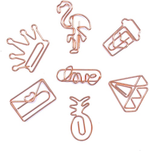 Assorted Rose Gold Paper Clips