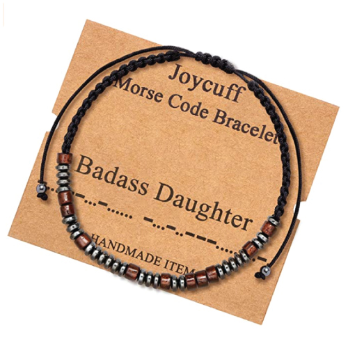 Inspirational Morse Code Bracelet | Teenage daughter stocking stuffers